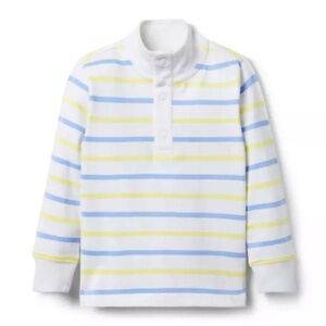 Boy’s Janie and Jack Striped Half Snap Pullover, size: 3T.